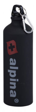 drinkfles 750 ml aluminium zwart 2-delig