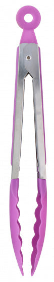 saladetang 27 cm polypropyleen/rubber grijs/paars