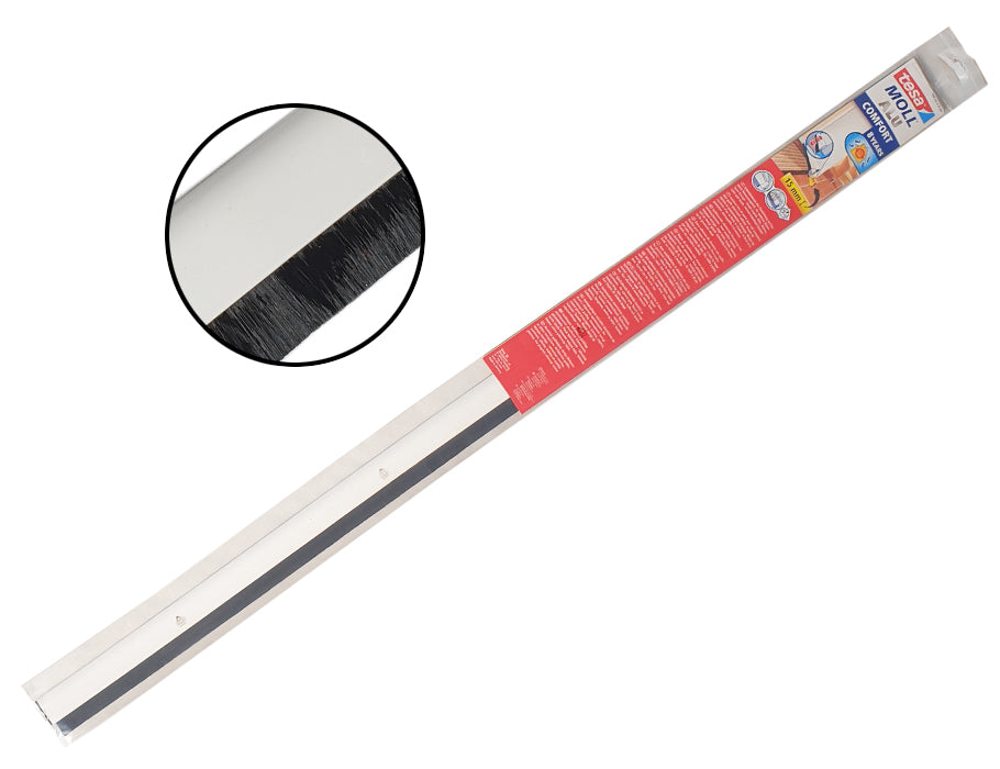 tesa deurborstel met veersysteem - 100 x 4 cm - wit
