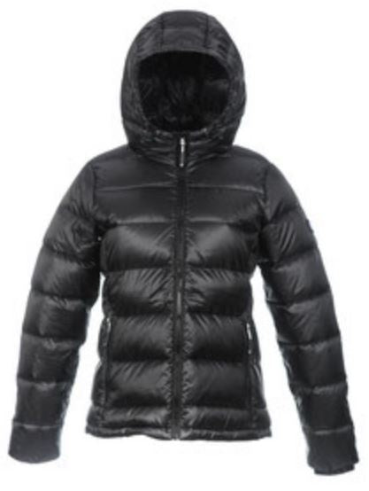 donsjas Atsana dames nylon/dons zwart maat L