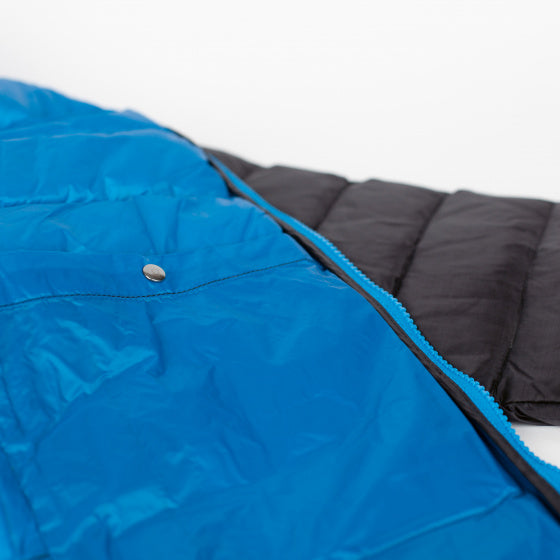 donsjas Belfast dames nylon zwart/blauw maat L