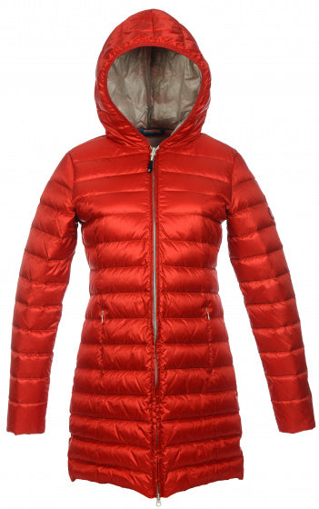 donsjas Minsk dames nylon rood/grijs maat XS