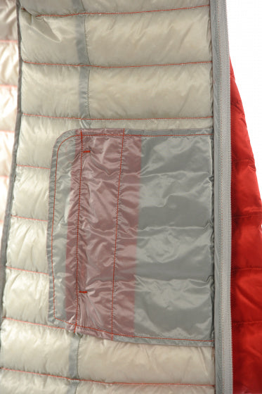 donsjas Minsk dames nylon rood/grijs maat 4XL