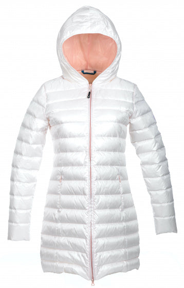 donsjas Minsk dames nylon wit/roze maat L
