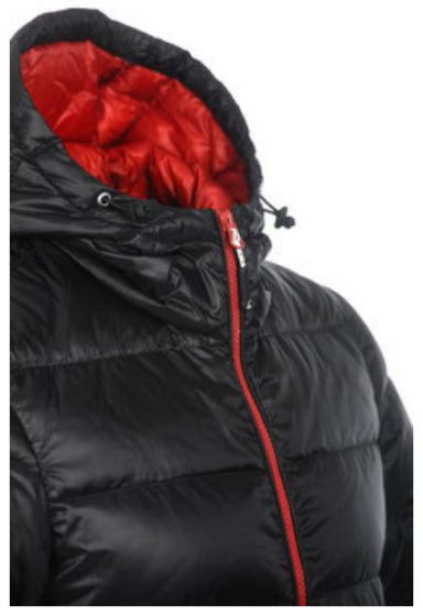 donsjas Nuuk heren nylon/dons zwart/rood maat XS