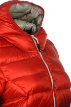 donsjas Belfast dames nylon rood/grijs maat XL
