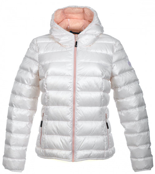 donsjas Belfast dames nylon wit/roze maat S