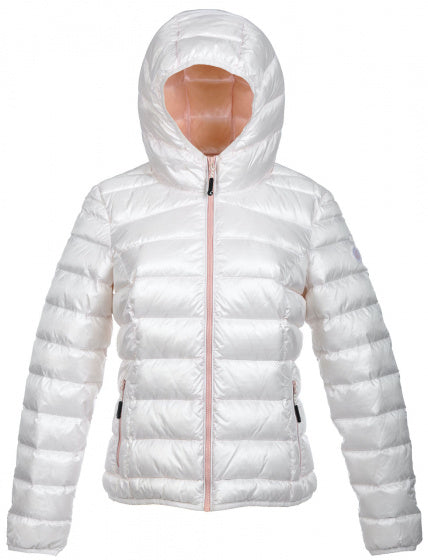 donsjas Belfast dames nylon wit/roze maat S