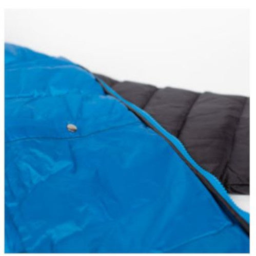 outdoorjas Glasgow heren nylon zwart/blauw maat L