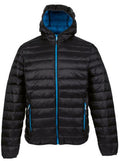 outdoorjas Glasgow heren nylon zwart/blauw maat XL