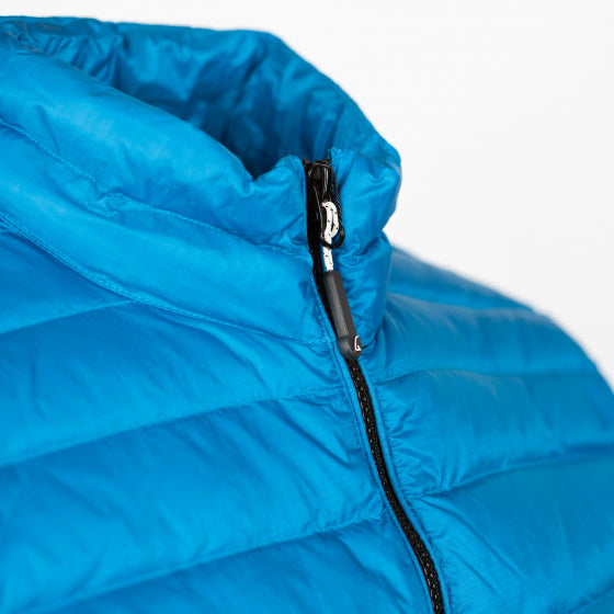 outdoorjas Oslo heren nylon/dons lichtblauw maat L