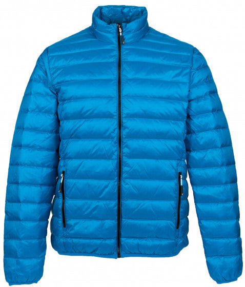 outdoorjas Oslo heren nylon/dons lichtblauw maat L