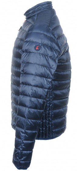 outdoorjas Workuta heren nylon donkerblauw/rood maat L