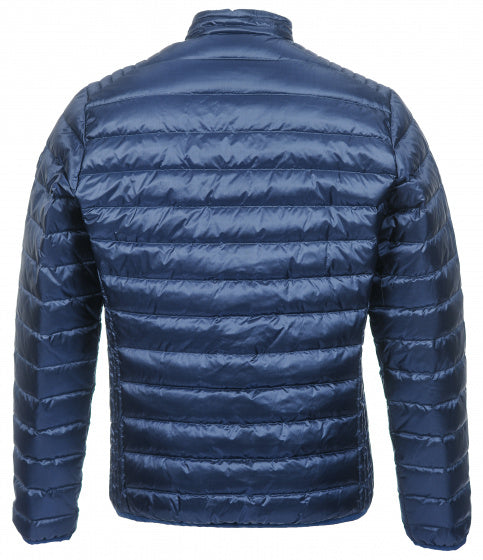 outdoorjas Workuta heren nylon donkerblauw/rood maat L