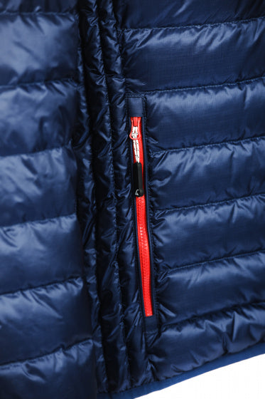 outdoorjas Workuta heren nylon donkerblauw/rood maat S