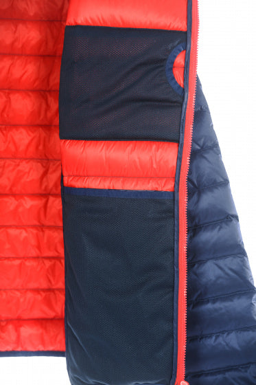outdoorjas Workuta heren nylon donkerblauw/rood maat S