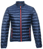 outdoorjas Workuta heren nylon donkerblauw/rood maat L