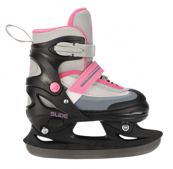 Amigo 2-in-1 schaatsen/skates meisjes zwart/roze maat 34/37