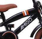 Amigo 2cool 12 inch 20 cm jongens terugtraprem matzwart
