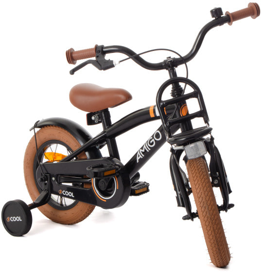 Amigo 2Cool 12 Inch 21 cm Jongens Terugtraprem Zwart