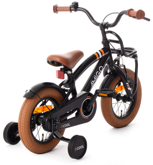 Amigo 2Cool 12 Inch 21 cm Jongens Terugtraprem Zwart