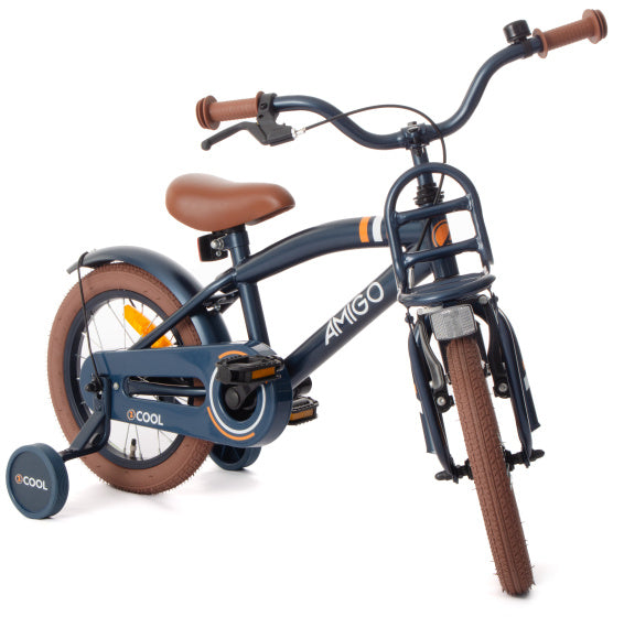 Amigo 2Cool 14 Inch 24 cm Jongens Terugtraprem Blauw