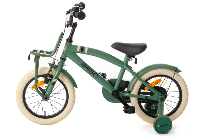 Amigo 2Cool 14 Inch 24 cm Jongens Terugtraprem Groen