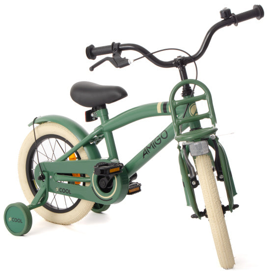 Amigo 2Cool 14 Inch 24 cm Jongens Terugtraprem Groen