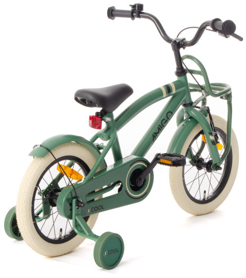 Amigo 2Cool 14 Inch 24 cm Jongens Terugtraprem Groen