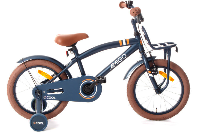 Amigo 2Cool 16 Inch 26 cm Jongens Terugtraprem Blauw