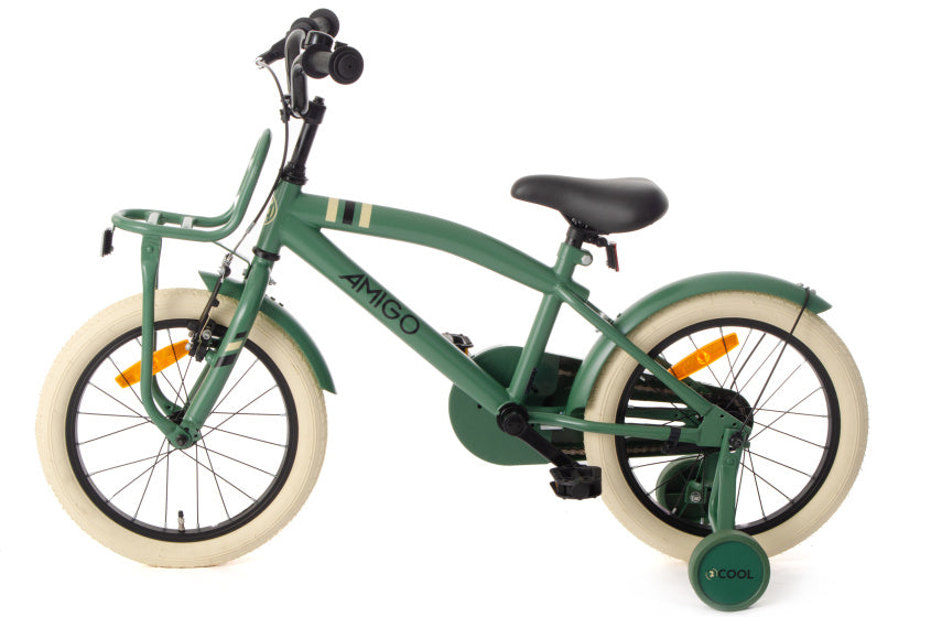 Amigo 2Cool 16 Inch 26 cm Jongens Terugtraprem Groen