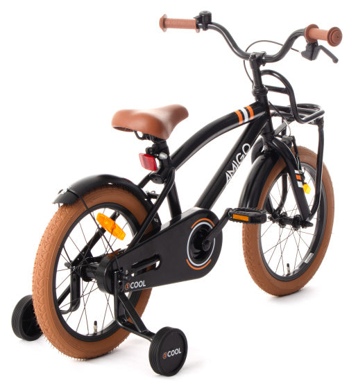 Amigo 2Cool 16 Inch 26 cm Jongens Terugtraprem Zwart