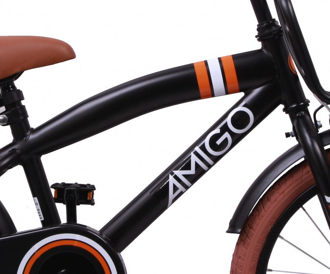 Amigo 2cool 20 inch 30 cm jongens terugtraprem matzwart