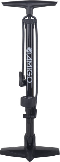 Amigo Fietspomp met drukmeter 11 Bar 61 cm zwart