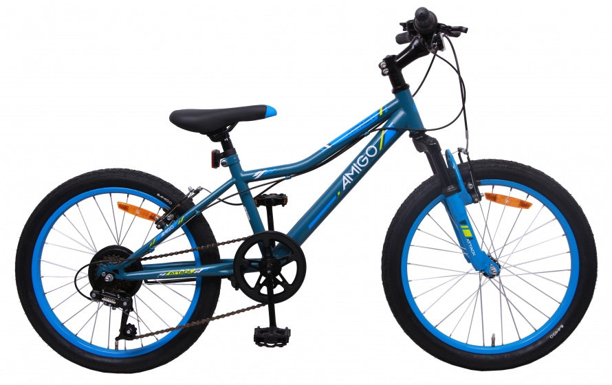Attack 20 Inch 28 cm Jongens 6V V-Brakes Blauw
