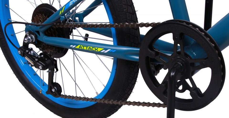 Attack 20 Inch 28 cm Jongens 6V V-Brakes Blauw