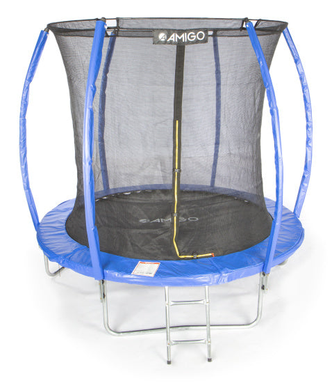 trampoline Basic met veiligheidsnet en ladder 244 cm blauw