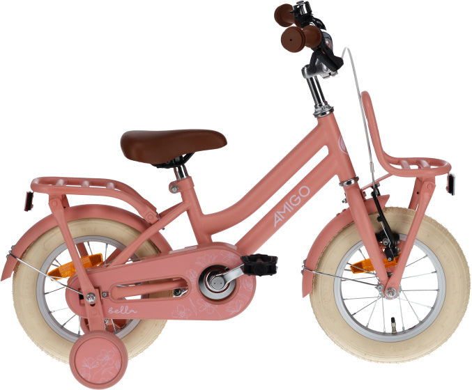 Amigo Bella 12 Inch 21 cm Meisjes Terugtraprem Zalmroze