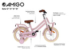 Amigo Bella 16 Inch 26 cm Meisjes Terugtraprem Roze