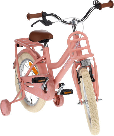 Amigo Bella 16 Inch 26 cm Meisjes Terugtraprem Zalmroze