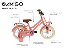 Amigo Bella 18 Inch 29 cm Meisjes Terugtraprem Zalmroze