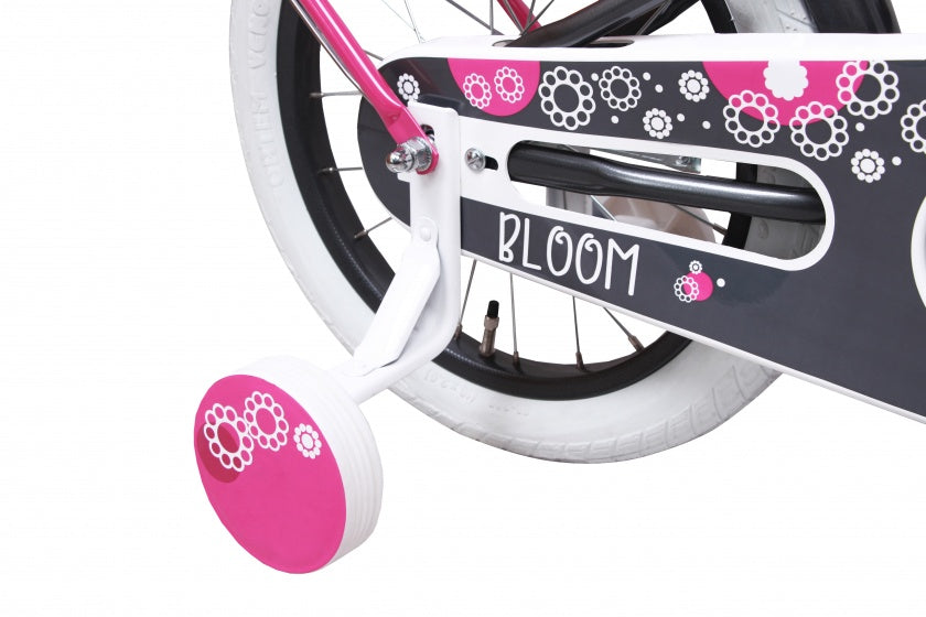 bloom 16 inch 24 cm meisjes terugtraprem grijs