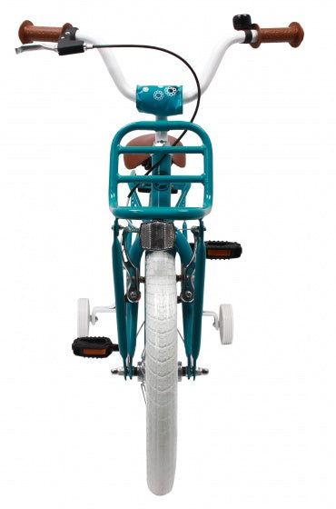 Amigo Bloom 16 inch 24 cm meisjes terugtraprem turquoise