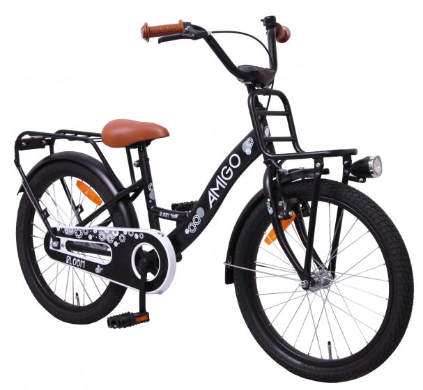 bloom 20 inch 29 cm meisjes terugtraprem matzwart