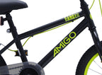 Amigo Danger 16 inch junior v-brakes zwart/geel