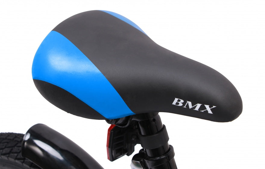 BMX Fun 12 Inch 21 cm Jongens Terugtraprem Zwart/Blauw