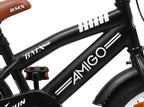 Amigo Fun 14 Inch 21 cm Jongens Terugtraprem Matzwart