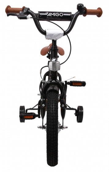 Amigo Fun 14 Inch 21 cm Jongens Terugtraprem Matzwart
