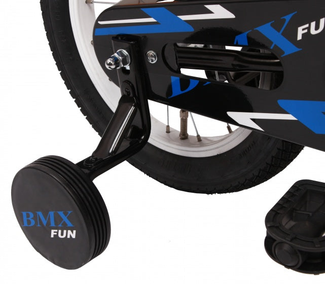 Amigo Fun 14 Inch 21 cm Jongens Terugtraprem Zwart/Blauw