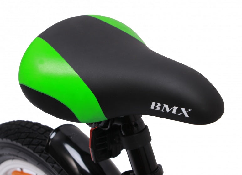 BMX Fun 14 Inch 21 cm Jongens Terugtraprem Groen/Matzwart